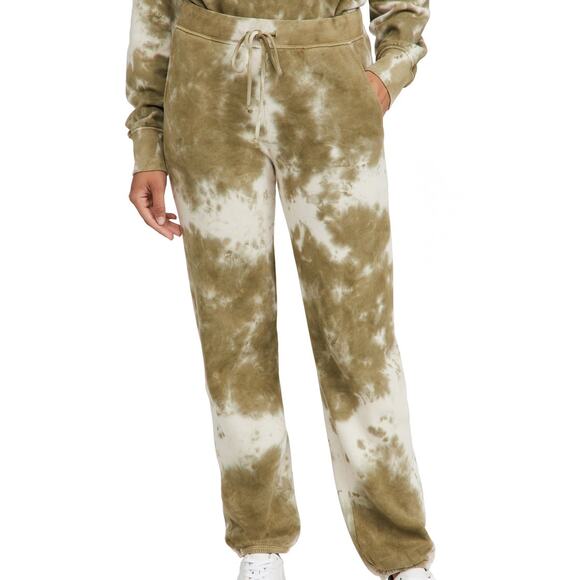 Velvet by Graham & Spencer Nissa Green Tie Dye Fleece Sweatpant Joggers Size S - Picture 1 of 13